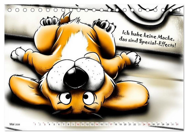 Produktbild: Hundespr&uuml;che (Tischkalender 2026 DIN A5 quer), CALVENDO Monatskalender