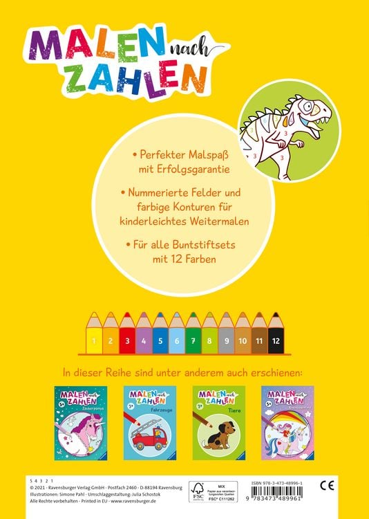 Produktbild: Malen nach Zahlen - Dinosaurier