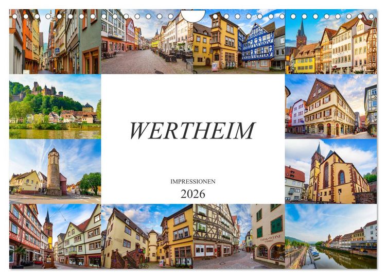 Produktbild: Wertheim Impressionen (Wandkalender 2026 DIN A4 quer), CALVENDO Monatskalender