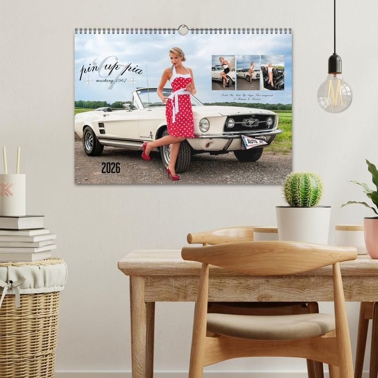 Produktbild: Pin Up Pia & Mustang '67 (Wandkalender 2026 DIN A3 quer), CALVENDO Monatskalender