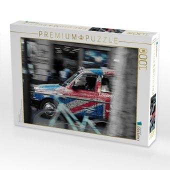 Produktbild: CALVENDO Puzzle Taxis in London | 1000 Teile Lege-Gr&ouml;&szlig;e 64x48cm Foto-Puzzle f&uuml;r gl&uuml;ckliche Stunden