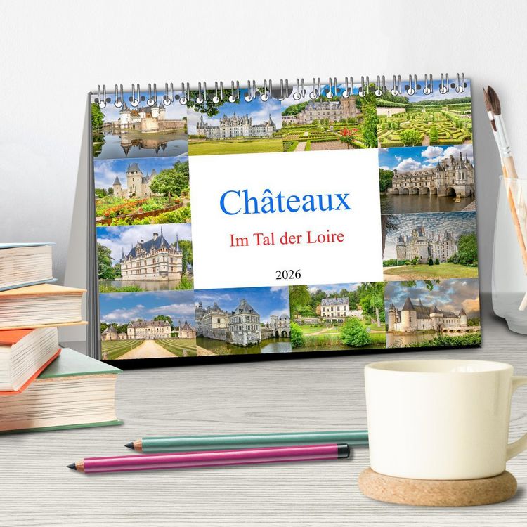 Produktbild: Ch&acirc;teaux. Im Tal der Loire (Tischkalender 2026 DIN A5 quer), CALVENDO Monatskalender