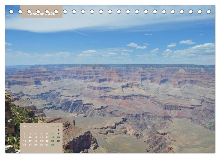 Produktbild: Erlebe mit mir die Schluchten des Grand Canyon (Tischkalender 2026 DIN A5 quer), CALVENDO Monatskalender