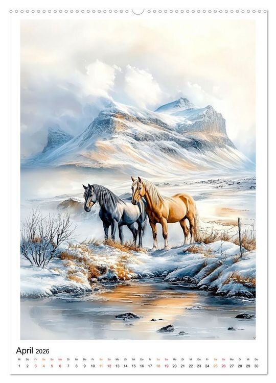 Produktbild: Island - Nordlichter, Feuer und Eis (hochwertiger Premium Wandkalender 2026 DIN A2 hoch), Kunstdruck in Hochglanz