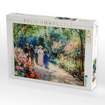 Produktbild: CALVENDO Puzzle Impressionistische Spazierg&auml;nger im bl&uuml;henden Rosengarten | 2000 Teile Lege-Gr&ouml;&szlig;e 90x67cm Foto-Puzzle f&uuml;r gl&uuml;ckliche Stunden