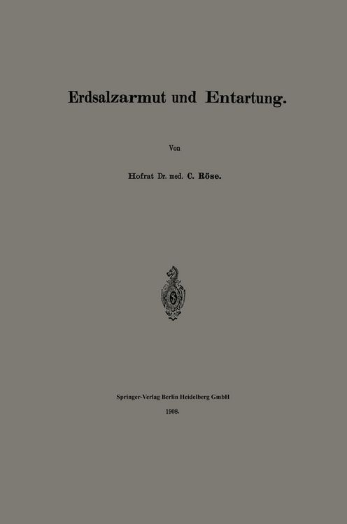 Produktbild: Erdsalzarmut und Entartung