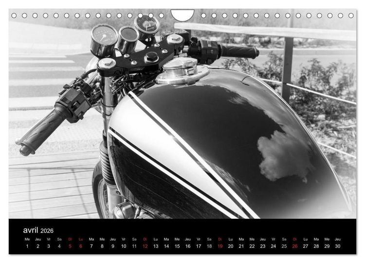 Produktbild: Une moto de caract&egrave;re (Calendrier mural 2026 DIN A4 vertical), CALVENDO calendrier mensuel