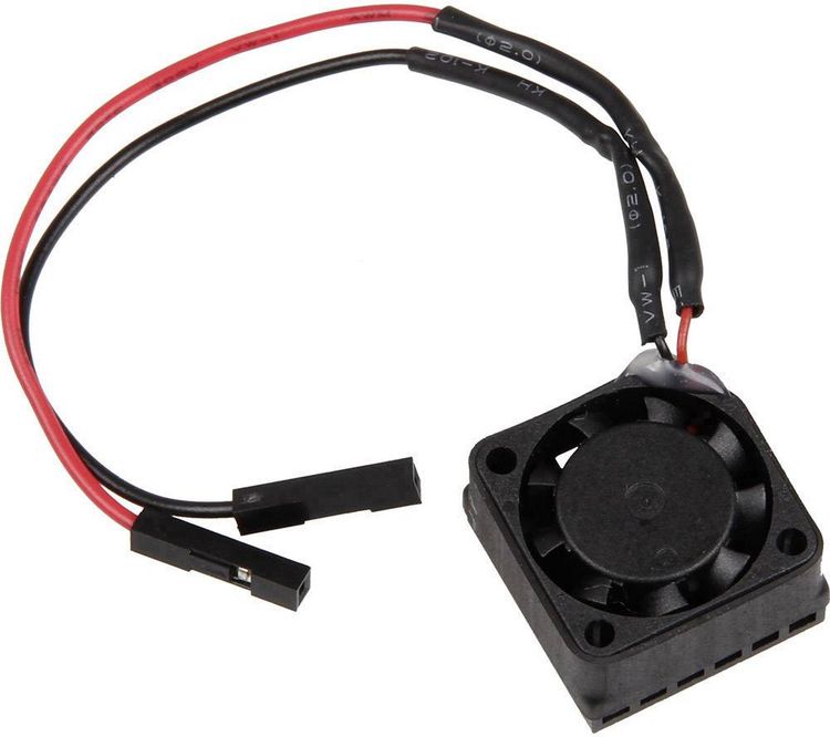 Produktbild: Joy-it rb-heatsink2 Aktiver L&uuml;fter Passend f&uuml;r (Entwicklungskits): Raspberry Pi&reg;, Rock Pi, Banana Pi Schwarz