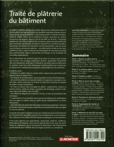Produktbild: Trait&eacute; de pl&acirc;trerie du b&acirc;timent