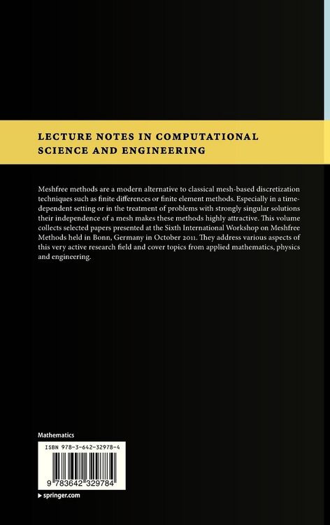 Produktbild: Meshfree Methods for Partial Differential Equations VI