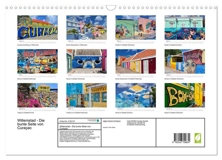 Produktbild: Willemstad - Die bunte Seite von Cura&ccedil;ao (Wandkalender 2026 DIN A3 quer), CALVENDO Monatskalender