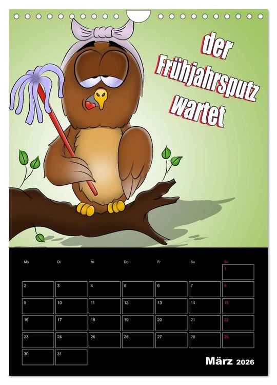 Produktbild: Cartoons - mir doch Bockwurscht (Wandkalender 2026 DIN A4 hoch), CALVENDO Monatskalender