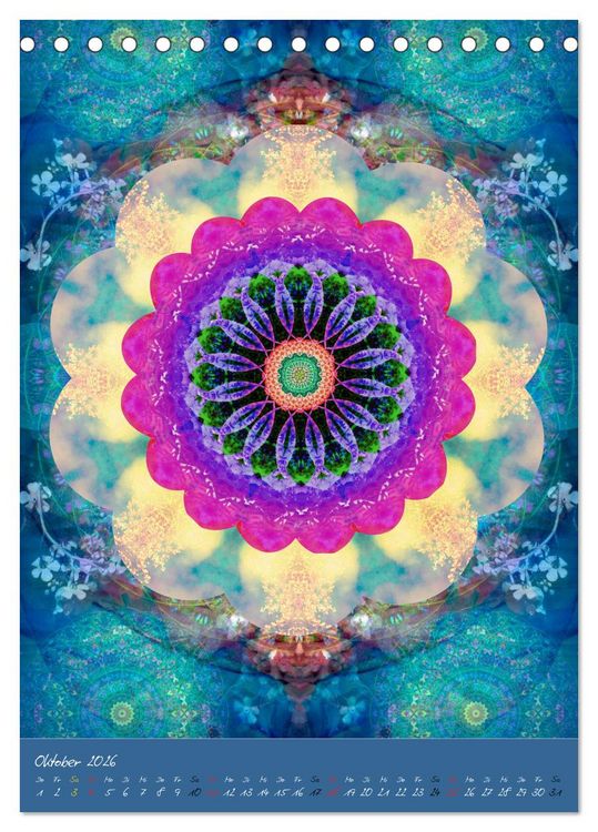 Produktbild: MANDALAS der Natur (Tischkalender 2026 DIN A5 hoch), CALVENDO Monatskalender