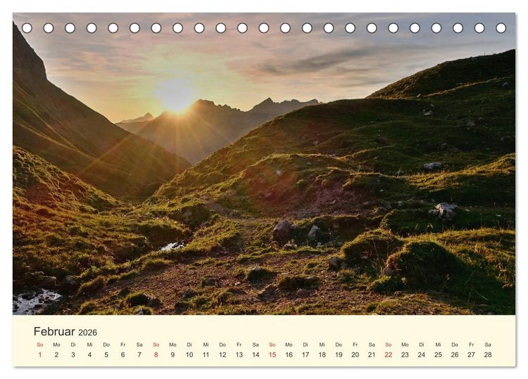 Produktbild: Wandergl&uuml;ck im Allg&auml;u (Tischkalender 2026 DIN A5 quer), CALVENDO Monatskalender