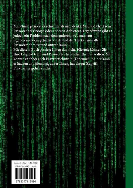 Produktbild: Passwort - Notizbuch