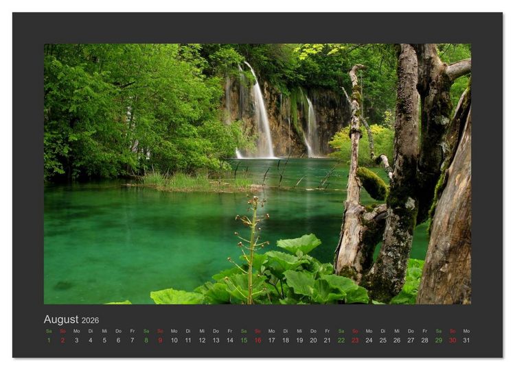 Produktbild: FALLENDE WASSER (Wandkalender 2026 DIN A2 quer), CALVENDO Monatskalender