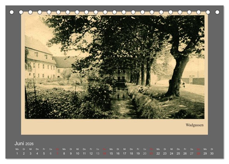 Produktbild: Saarland - vunn domols (frieher), Landkreis Saarlouis (Tischkalender 2026 DIN A5 quer), CALVENDO Monatskalender