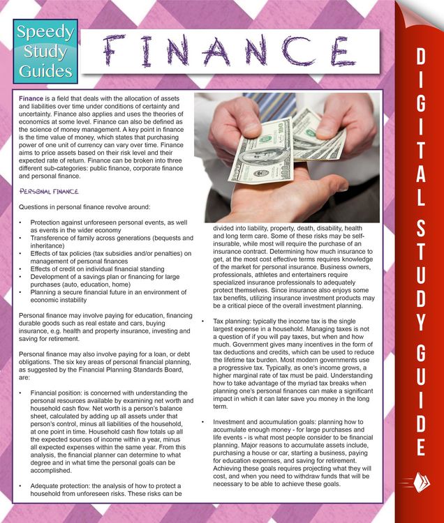 Produktbild: Finance (Speedy Study Guides)