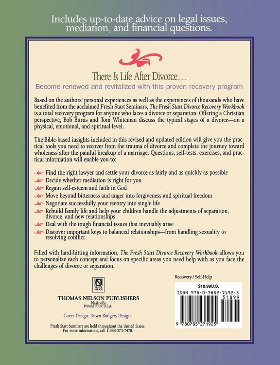 Produktbild: The Fresh Start Divorce Recovery Workbook