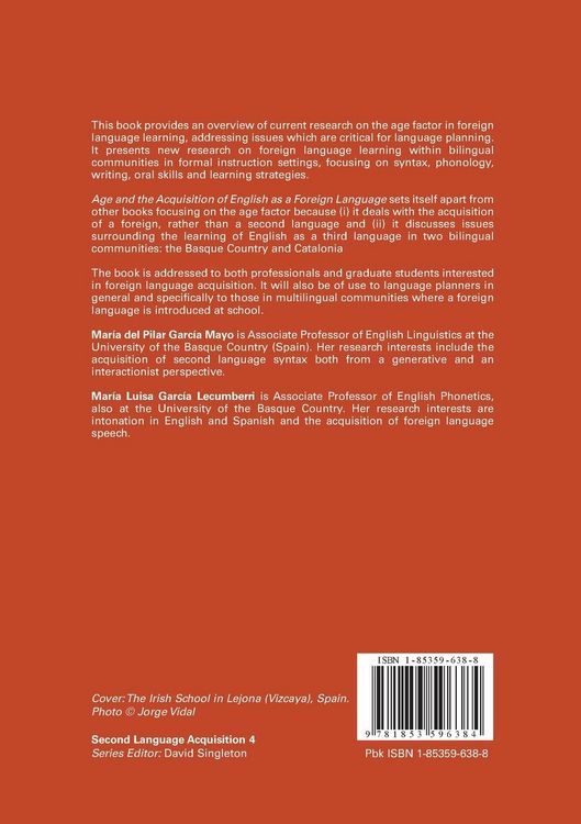 Produktbild: Age and the Acquisition of English as a Foreign Language