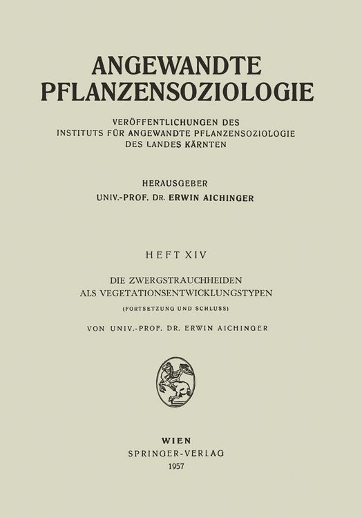 Produktbild: Die Zwergstrauchheiden als Vegetationsentwicklungstypen
