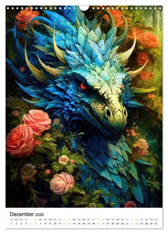 Produktbild: Mystical Drakes (Wall Calendar 2026 DIN A3 portrait), CALVENDO 12 Month Wall Calendar