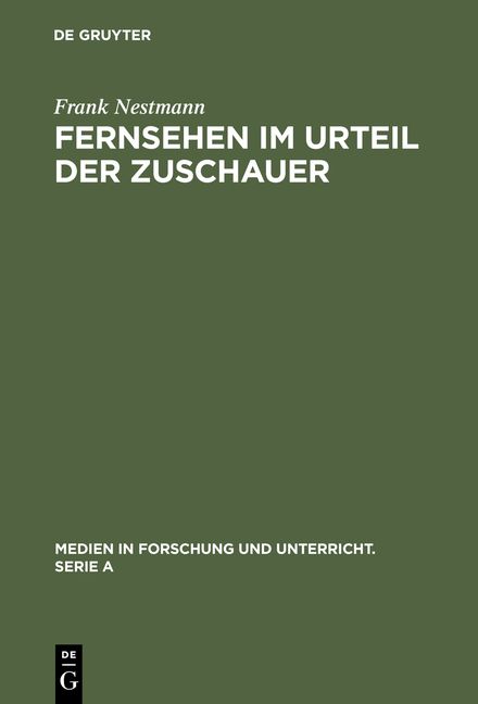 Produktbild: Fernsehen im Urteil der Zuschauer