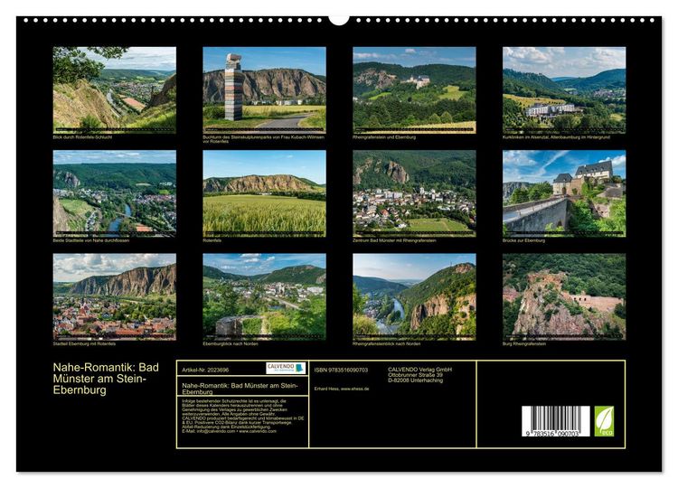 Produktbild: Nahe-Romantik: Bad M&uuml;nster am Stein-Ebernburg (hochwertiger Premium Wandkalender 2026 DIN A2 quer), Kunstdruck in Hochglanz