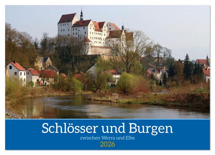 Produktbild: Schl&ouml;sser und Burgen zwischen Werra und Elbe (Wandkalender 2026 DIN A2 quer), CALVENDO Monatskalender