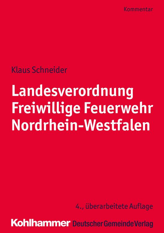 Produktbild: Landesverordnung Freiwillige Feuerwehr Nordrhein-Westfalen