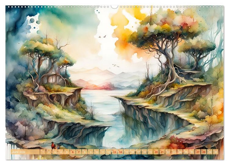 Produktbild: Landschaften Von Fr&uuml;hling bis Winter (Wandkalender 2026 DIN A2 quer), CALVENDO Monatskalender