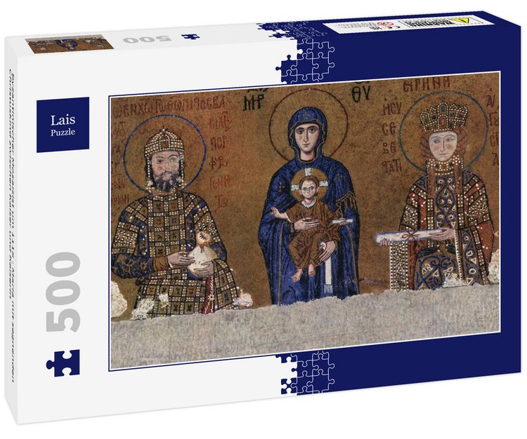 Produktbild: Lais Puzzle Byzantinischer Mosaizist um 1118 - Maria mit segnenden Christuskind zwischen Kaiser und Kaiserin 500 Teile