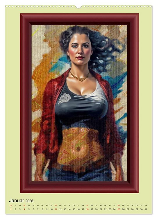 Produktbild: Das Wesentliche im Detail, Frauenportr&auml;ts in &Ouml;l gemalt (hochwertiger Premium Wandkalender 2026 DIN A2 hoch), Kunstdruck in Hochglanz