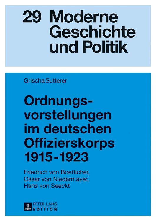 Produktbild: Ordnungsvorstellungen im deutschen Offizierskorps 1915&ndash;1923