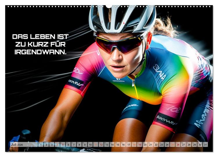 Produktbild: Rennrad und Motivation (Wandkalender 2026 DIN A2 quer), CALVENDO Monatskalender
