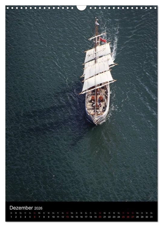 Produktbild: Segelschiffe von damals (Wandkalender 2026 DIN A3 hoch), CALVENDO Monatskalender