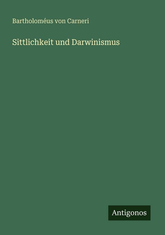 Produktbild: Sittlichkeit und Darwinismus