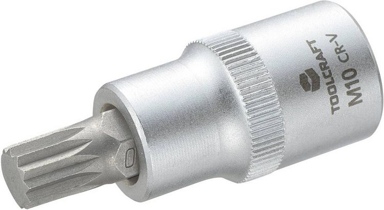 Produktbild: TOOLCRAFT 816088 Innen-Vielzahn (XZN) Steckschl&uuml;ssel-Bit-Einsatz 10mm 1/2\" (12.5 mm)