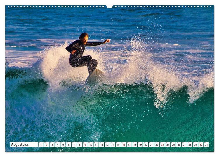 Produktbild: Spektakul&auml;res Wellen- und Windsurfen (hochwertiger Premium Wandkalender 2026 DIN A2 quer), Kunstdruck in Hochglanz