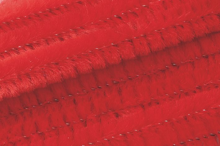 Produktbild: Chenilledraht | &Oslash; 8 mm 500 mm, rot, 10 St&uuml;ck