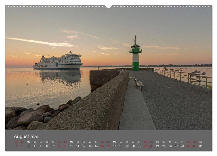 Produktbild: L&uuml;becker Bucht - Travem&uuml;nde - Niendorf - Timmendorf (Wandkalender 2026 DIN A2 quer), CALVENDO Monatskalender