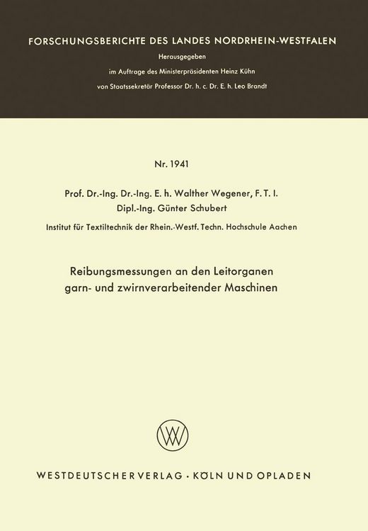 Produktbild: Reibungsmessungen an den Leitorganen garn- und zwirnverarbeitender Maschinen