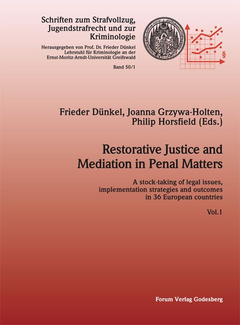 Produktbild: Restorative Justice and Mediation in Penal Matters
