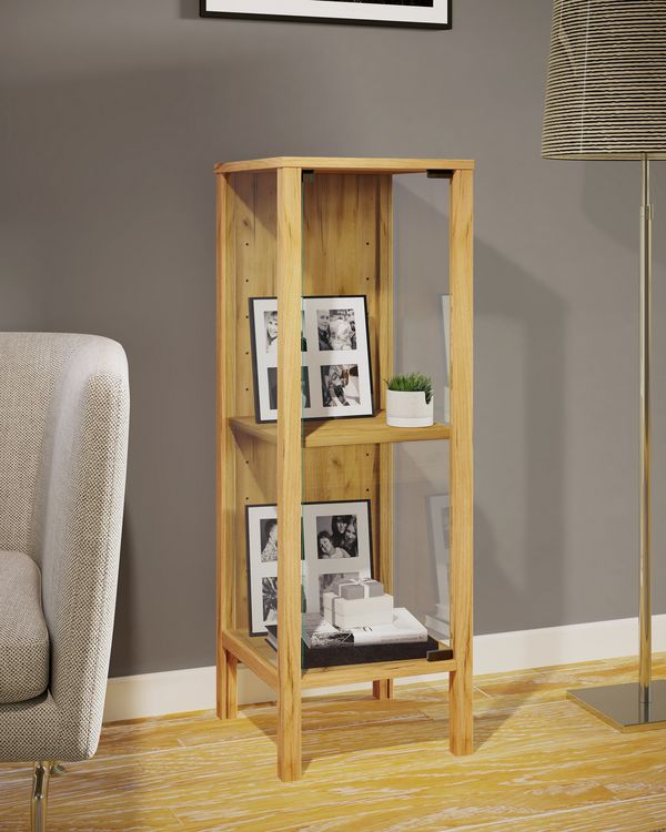 Produktbild: Glasvitrine Jensol S mit ESG Glas Regal stehend