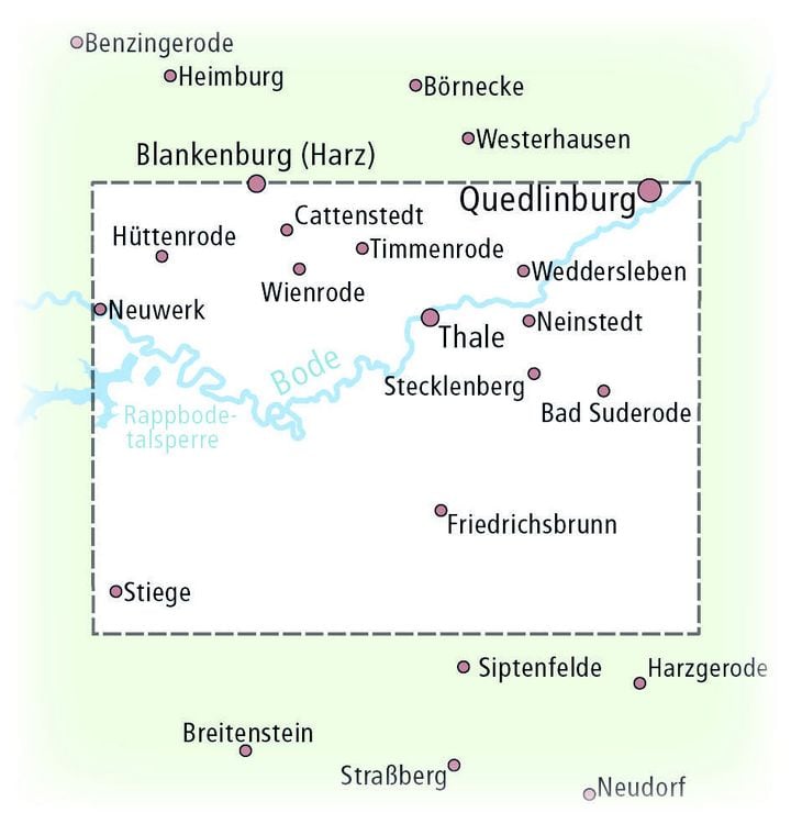 Produktbild: Publicpress Wanderkarte Thale, Bodetal und Umgebung 1:25.000