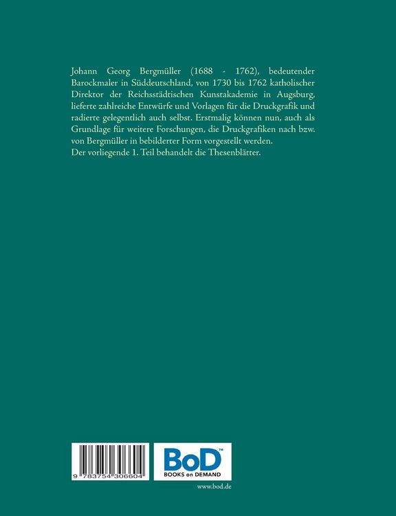 Produktbild: Johann Georg Bergm&uuml;ller Druckgrafik
