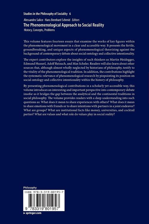 Produktbild: The Phenomenological Approach to Social Reality