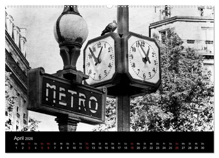 Produktbild: Streifzug durch Paris (Wandkalender 2026 DIN A2 quer), CALVENDO Monatskalender