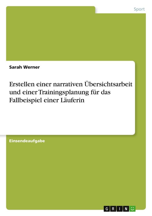 Produktbild: Werner, S: Erstellen einer narrativen &Uuml;bersichtsarbeit und e