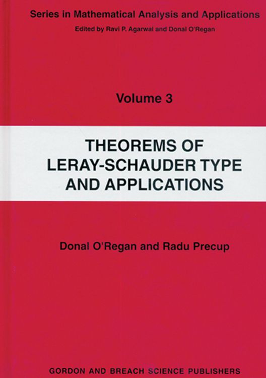 Produktbild: Theorems of Leray-Schauder Type And Applications